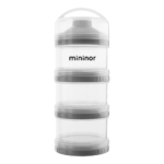 Contenedor MININOR con compartimentos para leche maternizada en polvo
